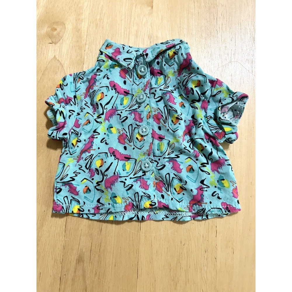 American Girl Courtney's Shirt Multicolor Print Collared‎ 2020 Shirt ONLY